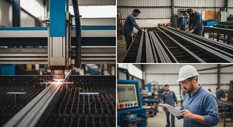 Corte plasma perfiles t reduccion costos ahorro material en Bogotá, Colombia. Montajes, Ingeniería y Construcción. MIC SAS.
