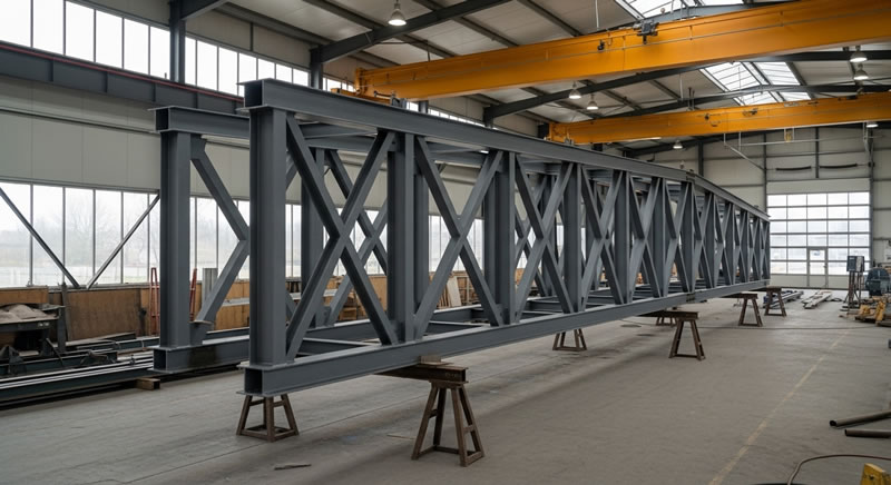 Viga celosia pesada con perfiles ih y nudos de cartela en bogota colombia. Montajes, Ingeniería y Construcción. MIC SAS. Viga celosia pesada con perfiles ih y nudos de cartela en bogota colombia. Montajes, Ingeniería y Construcción. MIC SAS.