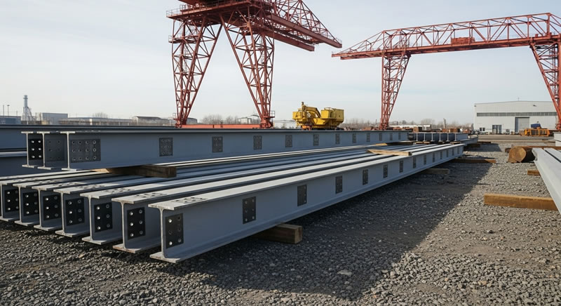 Lote de vigas metalicas armadas y pintadas apiladas para montaje en Bogotá, Colombia. Montajes, Ingeniería y Construcción. MIC SAS. Lote de vigas metalicas armadas y pintadas apiladas para montaje en Bogotá, Colombia. Montajes, Ingeniería y Construcción. MIC SAS.