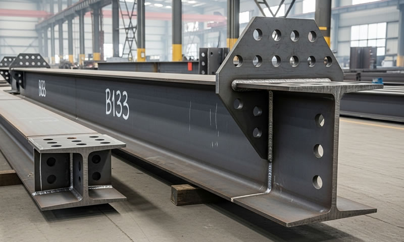 Vigas de acero fabricadas para ensamblaje de componentes en Bogotá, Colombia. Montajes, Ingeniería y Construcción. MIC SAS.