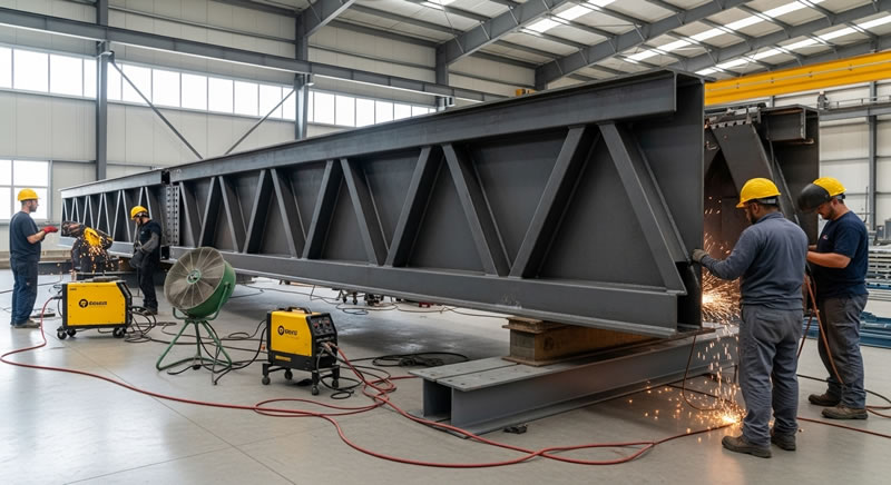 Fabricacion de viga con soldadura y control de calidad en taller en Bogotá, Colombia. Montajes, Ingeniería y Construcción. MIC SAS. Fabricacion de viga con soldadura y control de calidad en taller en Bogotá, Colombia. Montajes, Ingeniería y Construcción. MIC SAS.