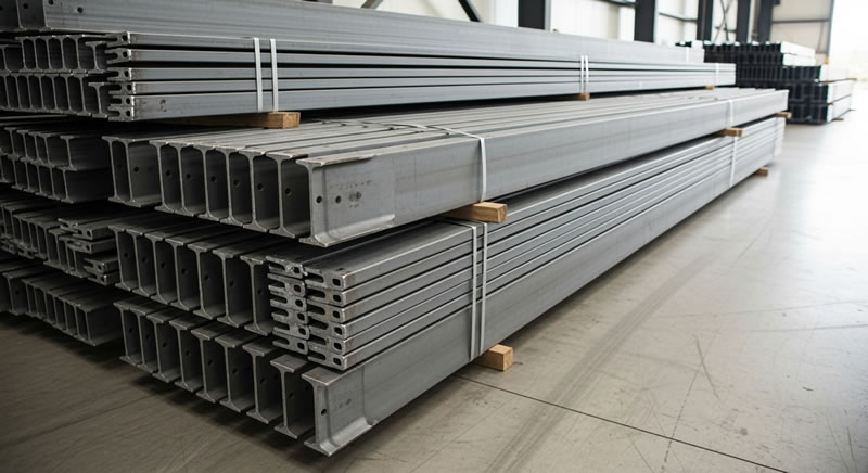 Perfiles de acero prefabricados apilados para despacho con calidad en Bogotá, Colombia. Montajes, Ingeniería y Construcción. MIC SAS. Perfiles de acero prefabricados apilados para despacho con calidad en Bogotá, Colombia. Montajes, Ingeniería y Construcción. MIC SAS.