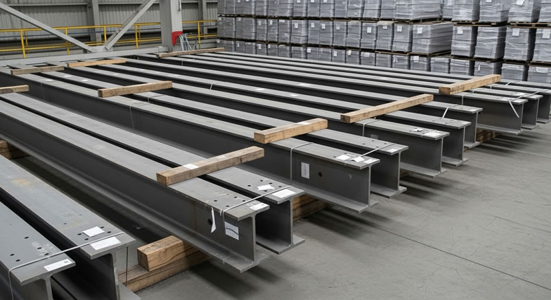 Vigas de acero prefabricadas almacenadas con trazabilidad e identificacion en Bogotá, Colombia. Montajes, Ingeniería y Construcción. MIC SAS. Vigas de acero prefabricadas almacenadas con trazabilidad e identificacion en Bogotá, Colombia. Montajes, Ingeniería y Construcción. MIC SAS.