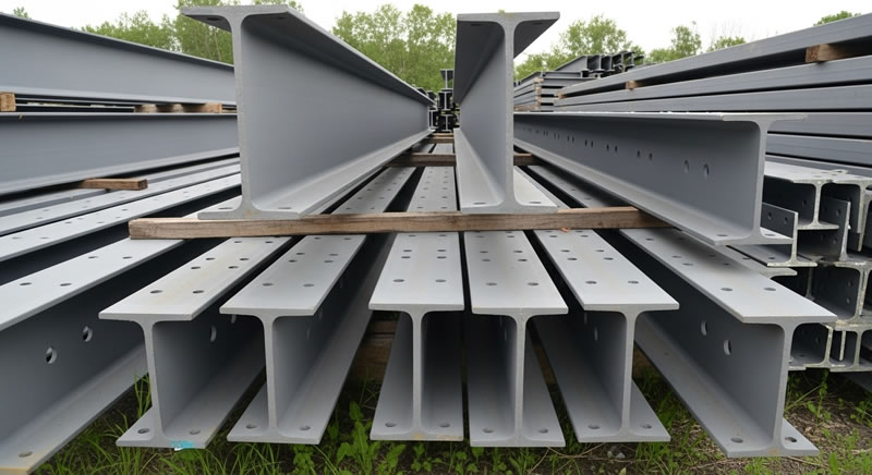 Vigas de acero prefabricadas apiladas con pintura y control de calidad en Bogotá, Colombia. Montajes, Ingeniería y Construcción. MIC SAS. Vigas de acero prefabricadas apiladas con pintura y control de calidad en Bogotá, Colombia. Montajes, Ingeniería y Construcción. MIC SAS.