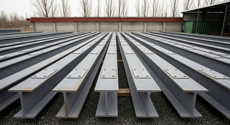 Vigas de acero prefabricadas con placas para su entrega segura en Bogotá, Colombia. Montajes, Ingeniería y Construcción. MIC SAS.