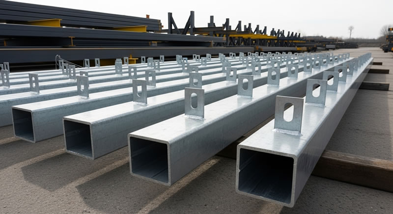 Vigas metálicas personalizadas galvanizadas para transporte seguro en Bogotá, Colombia. Montajes, Ingeniería y Construcción. MIC SAS.