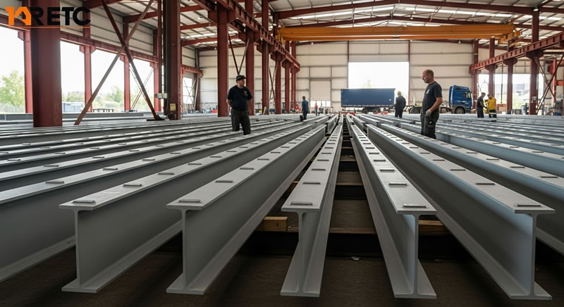 Produccion de vigas de acero prefabricadas con control de calidad en Bogotá, Colombia. Montajes, Ingeniería y Construcción. MIC SAS.