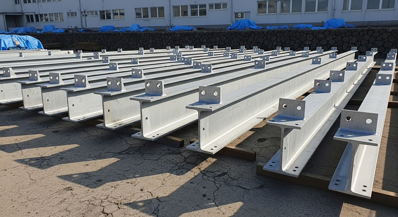 Vigas metalicas prefabricadas con placas para ensamblaje rapido en Bogotá, Colombia. Montajes, Ingeniería y Construcción. MIC SAS.