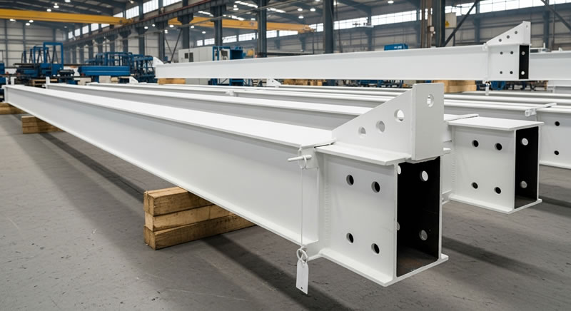 Vigas de acero prefabricadas con recubrimiento anticorrosivo en taller en Bogotá, Colombia. Montajes, Ingeniería y Construcción. MIC SAS. Vigas de acero prefabricadas con recubrimiento anticorrosivo en taller en Bogotá, Colombia. Montajes, Ingeniería y Construcción. MIC SAS.