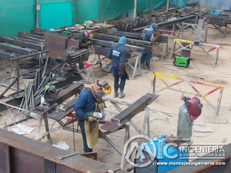 Procesos para la fabricación, montaje e instalación de construcciones en acero en Bogotá, Colombia. Montajes, Ingeniería y Construcción. MIC SAS