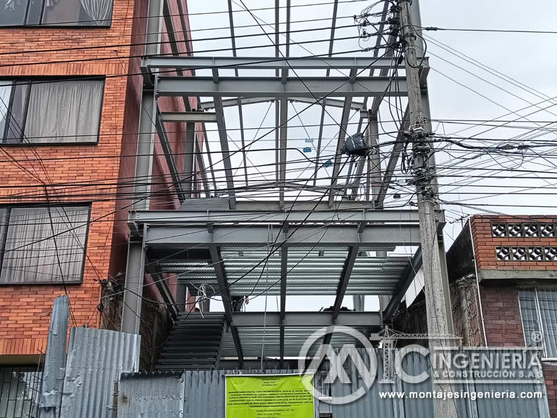 Construcción de edificios estructurales metálicos en Bogotá, Colombia. Montajes, Ingeniería y Construcción MIC SAS.