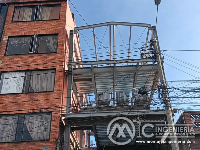 Construcción de edificios estructurales metálicos en Bogotá, Colombia. Montajes, Ingeniería y Construcción MIC SAS.