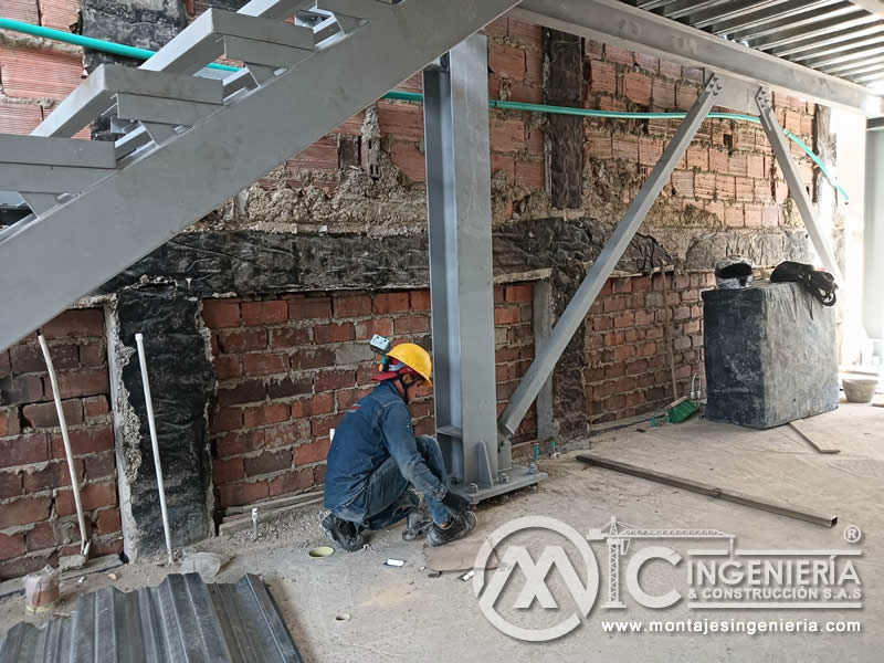 Construcción de edificios estructurales metálicos en Bogotá, Colombia. Montajes, Ingeniería y Construcción MIC SAS.