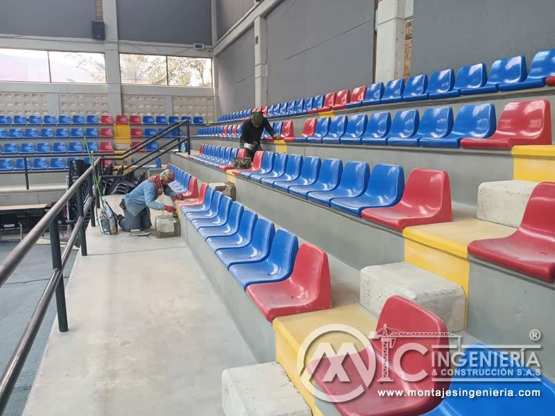 Construcción de graderías en concreto para colegio en Bogotá, Colombia. Montajes, Ingeniería y Construcción MIC SAS. Construcción de graderías en concreto para colegio en Bogotá, Colombia. Montajes, Ingeniería y Construcción MIC SAS.