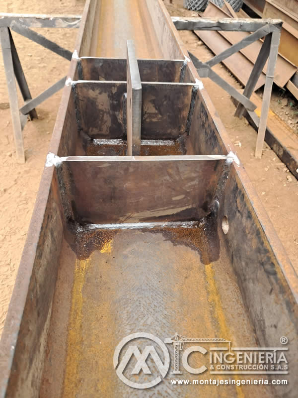 Diseño y construcción de partes estructurales, vigas y columnas metálicas en Bogotá, Colombia. Montajes, Ingeniería y Construcción MIC SAS.