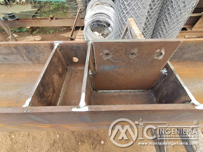 Diseño y construcción de partes estructurales, vigas y columnas metálicas en Bogotá, Colombia. Montajes, Ingeniería y Construcción MIC SAS.