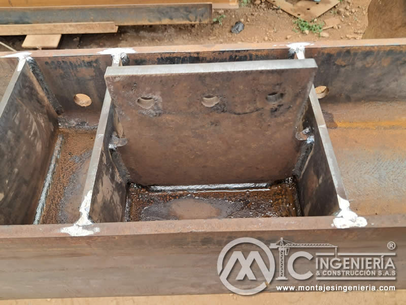 Diseño y construcción de partes estructurales, vigas y columnas metálicas en Bogotá, Colombia. Montajes, Ingeniería y Construcción MIC SAS.