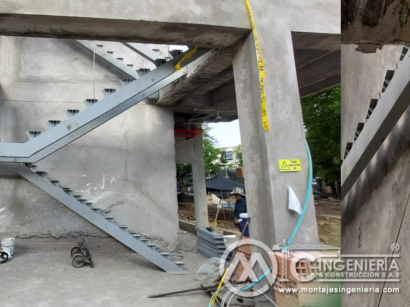 Fabricación y montaje de escaleras metálicas para edificios en Bogotá, Colombia. Montajes, Ingeniería y Construcción. MIC SAS. Fabricación y montaje de escaleras metálicas para edificios en Bogotá, Colombia. Montajes, Ingeniería y Construcción. MIC SAS.