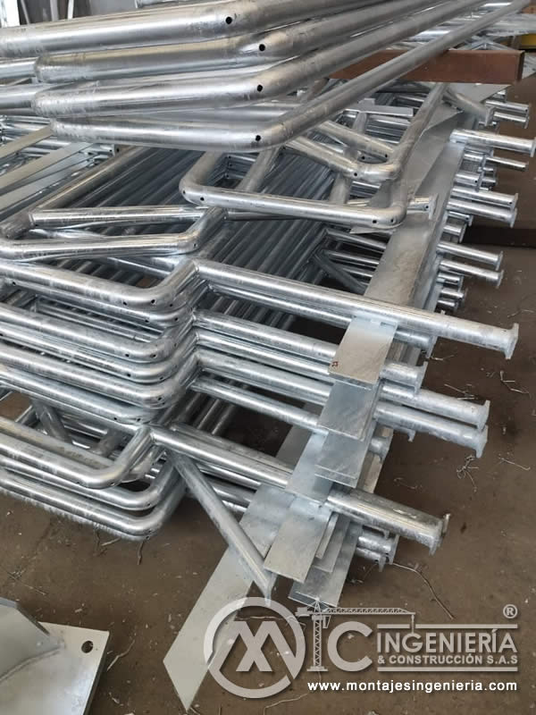 Fabricación de vallas y barandas galvanizadas para control de acceso en Bogotá, Colombia. Montajes, Ingeniería y Construcción MIC SAS.