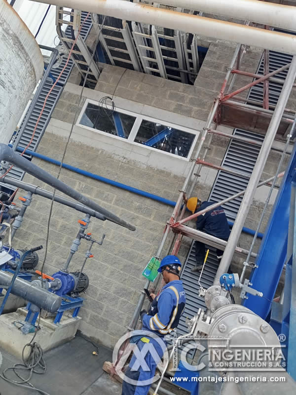 Instalación de tuberías y equipos de bombeo en plantas industriales en Bogotá, Colombia. Montajes, Ingeniería y Construcción MIC SAS.