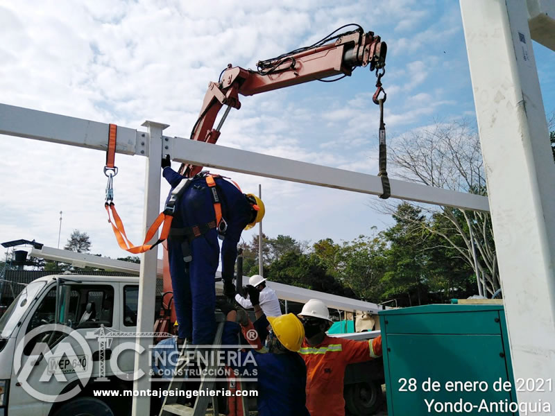 Montajes industriales para casetas metálicas en Bogotá, Colombia. Montajes, Ingeniería y Construcción. MIC SAS