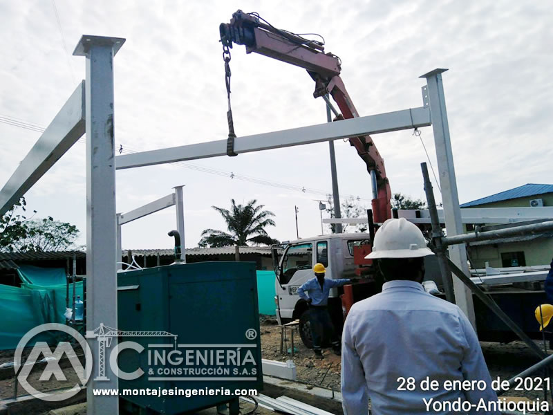 Montajes industriales para casetas metálicas en Bogotá, Colombia. Montajes, Ingeniería y Construcción. MIC SAS