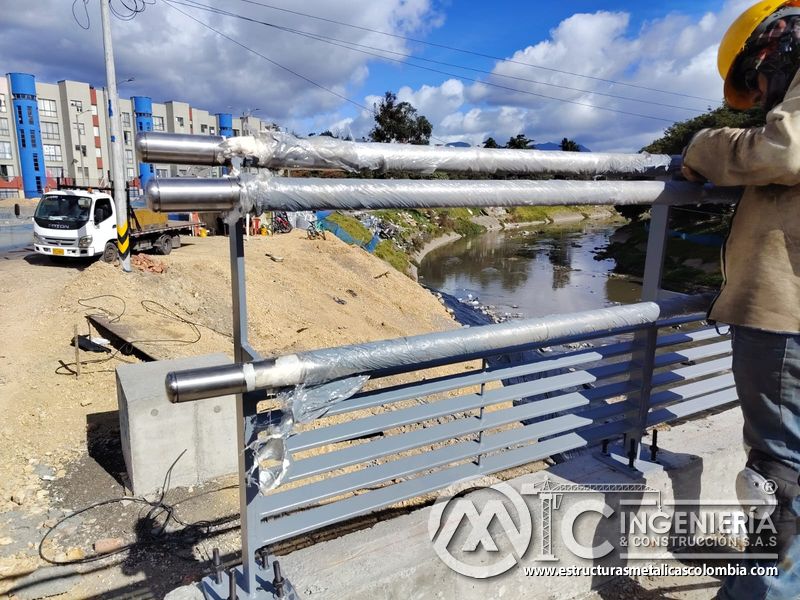 Aprecie los terminales pulidos preparados para conectar el siguiente tramo para consolidar la seguridad en Bogotá, Colombia. Montajes, Ingeniería y Construcción. MIC SAS.