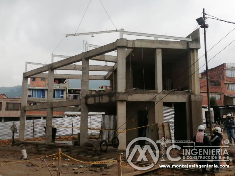 Obras de ingeniería civil en Bogotá, Colombia en concreto y acero con estructura metálica. Montajes, Ingeniería y Construcción. MIC SAS