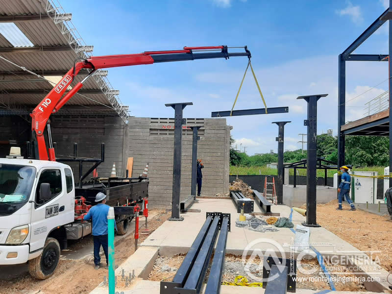 Estructuras metálicas para el soporte de silos y contenedores industriales en Bogotá, Colombia. Montajes, Ingeniería y Construcción. MIC SAS Estructuras metálicas para el soporte de silos y contenedores industriales en Bogotá, Colombia. Montajes, Ingeniería y Construcción. MIC SAS