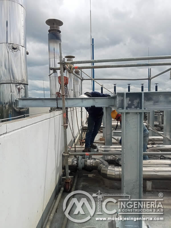 Estructuras en acero y construccion metalica para planta de tratamiento de aguas residuales en Bogotá, Colombia. Montajes, Ingeniería y Construcción. MIC SAS. Estructuras en acero y construccion metalica para planta de tratamiento de aguas residuales en Bogotá, Colombia. Montajes, Ingeniería y Construcción. MIC SAS.