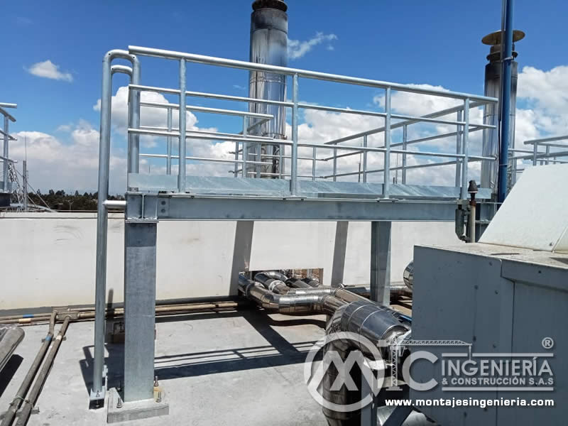 Estructuras metálicas industriales para planta de tratamiento de aguas residuales en Bogotá, Colombia. Montajes, Ingeniería y Construcción. MIC SAS.