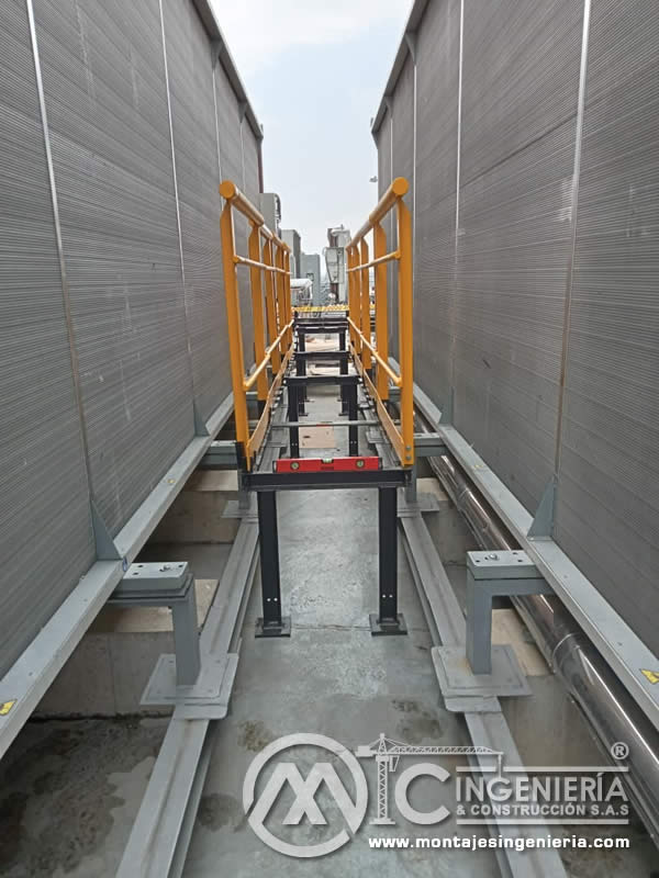 Pasarela metálica para estructura industrial de zona franca en Bogotá, Colombia. Montajes, Ingeniería y Construcción. MIC SAS. Pasarela metálica para estructura industrial de zona franca en Bogotá, Colombia. Montajes, Ingeniería y Construcción. MIC SAS.