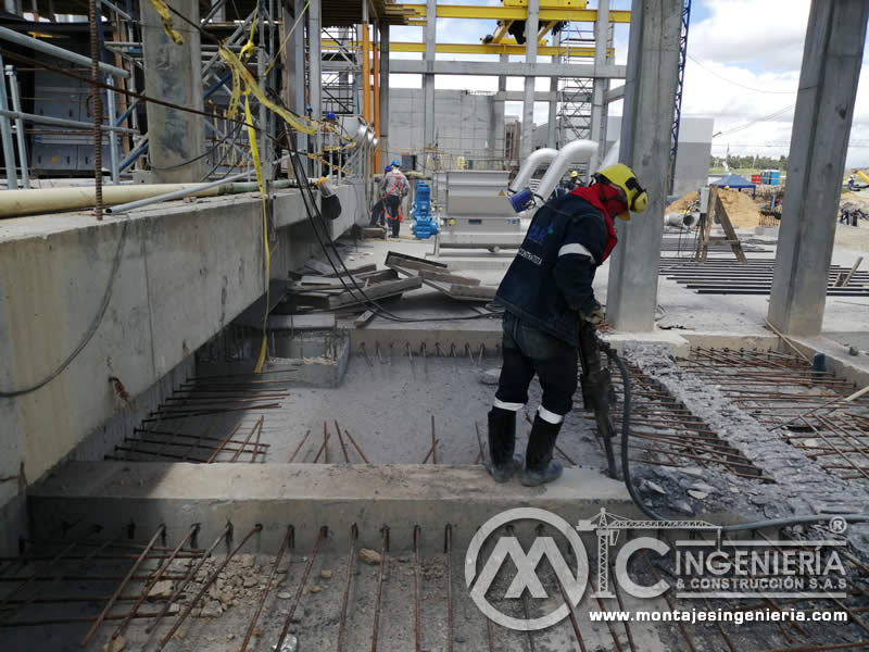 Correas metálicas para cubiertas y detalle de estructuras metálicas y construcciones en acero en Bogotá, Colombia. Montajes, Ingeniería y Construcción. MIC SAS