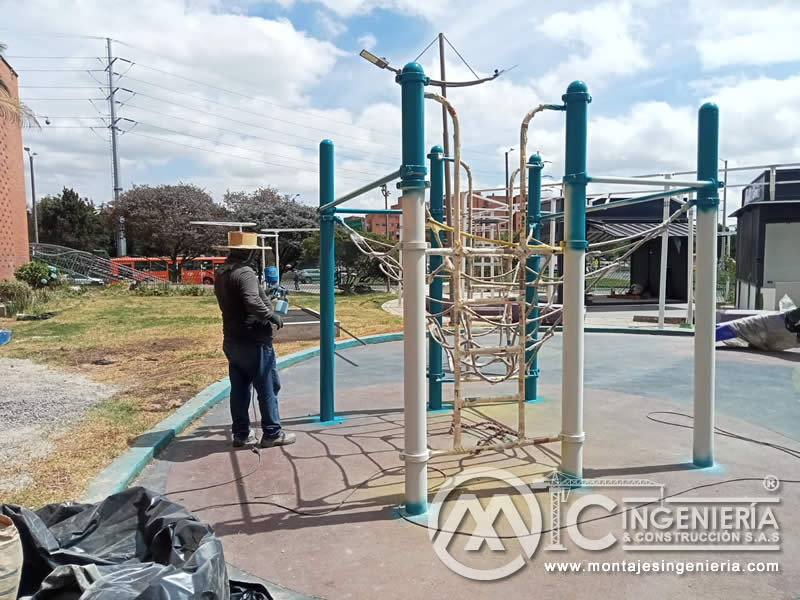 Construcción de Juegos Infantiles en Parques con Estructura Metálica en Bogotá, Colombia. Montajes, Ingeniería y Construcción. MIC SAS. Construcción de Juegos Infantiles en Parques con Estructura Metálica en Bogotá, Colombia. Montajes, Ingeniería y Construcción. MIC SAS.