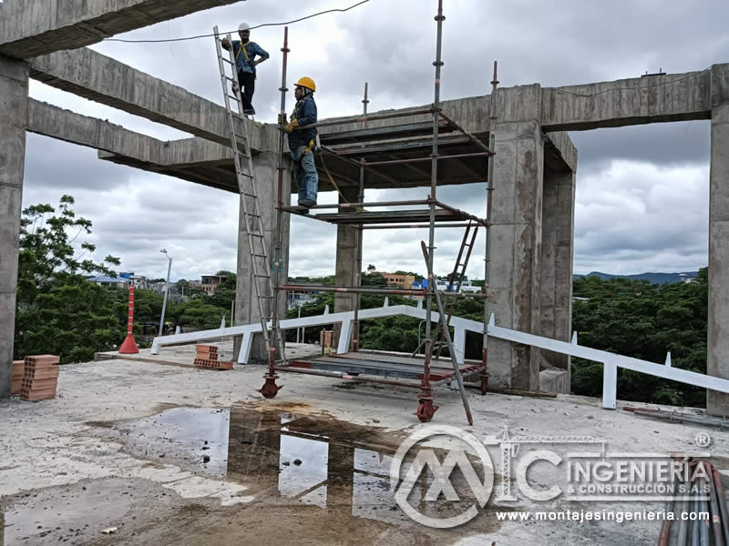 Construcción de Estructura Metálica en la Parte Superior de Edificio en Juzgados de Girardot en Cundinamarca, Colombia. Montajes, Ingeniería y Construcción. MIC SAS. Construcción de Estructura Metálica en la Parte Superior de Edificio en Juzgados de Girardot en Cundinamarca, Colombia. Montajes, Ingeniería y Construcción. MIC SAS.
