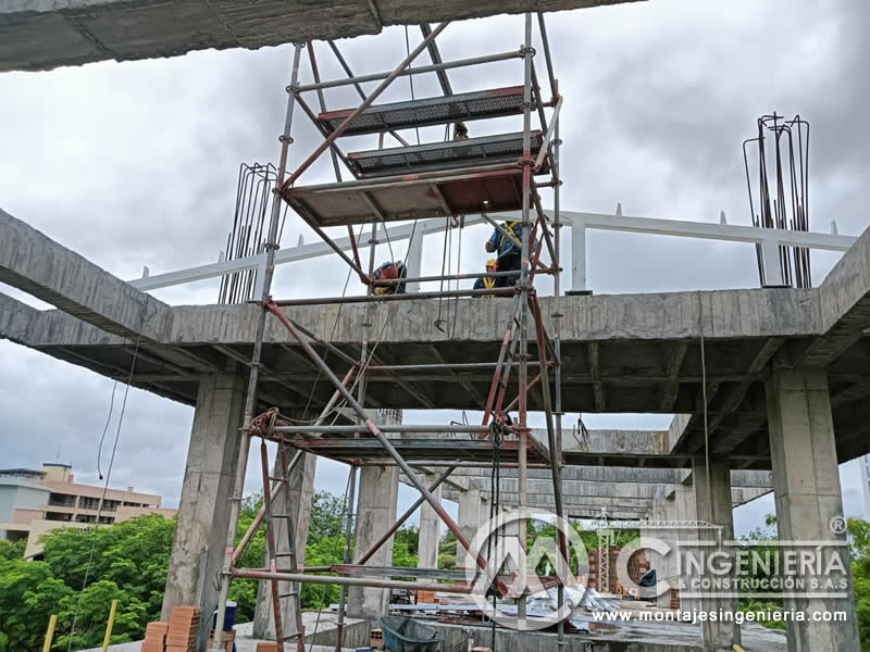 Construcción de Estructura Metálica en la Parte Superior de Edificio en Juzgados de Girardot en Cundinamarca, Colombia. Montajes, Ingeniería y Construcción. MIC SAS. Construcción de Estructura Metálica en la Parte Superior de Edificio en Juzgados de Girardot en Cundinamarca, Colombia. Montajes, Ingeniería y Construcción. MIC SAS.