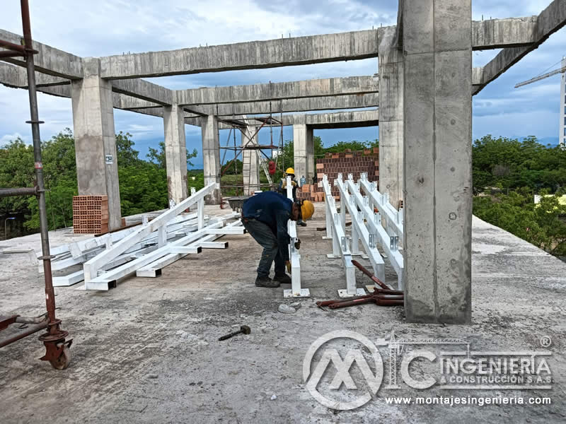 Estructura Metálica en Acero para Techos de Juzgados en Girardot, Cundinamarca. Colombia. Montajes, Ingeniería y Construcción. MIC SAS. Estructura Metálica en Acero para Techos de Juzgados en Girardot, Cundinamarca. Colombia. Montajes, Ingeniería y Construcción. MIC SAS.