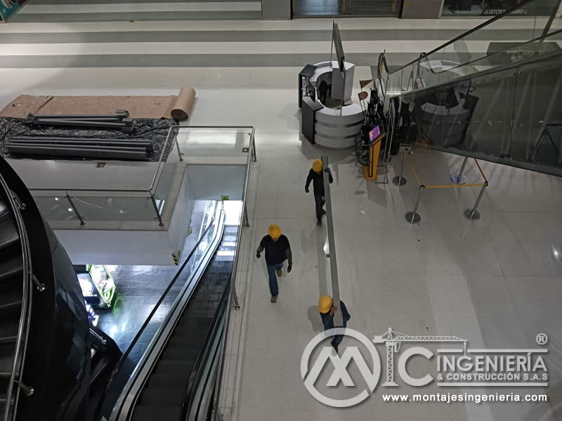 Fabricación de estructura metálica para mezzanine de local comercial Barbería Lords en Bogotá, Colombia. Montajes, Ingeniería y Construcción. MIC SAS.