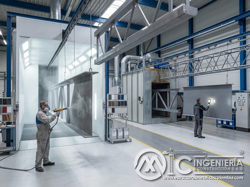 Procedimientos de Mantenimiento y Cuidado para Prolongar la Vida Útil de la Pintura en Polvo en Puentes y Torres de Comunicación con pintura en polvo electrostática aplicada sobre piezas metálicas en Bogotá, Colombia. Montajes, Ingeniería y Construcción. MIC SAS.