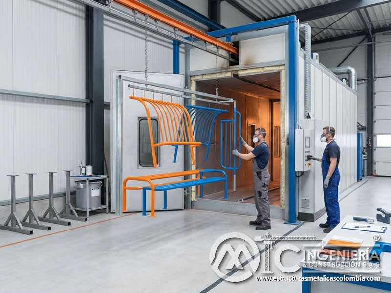Estándares de Seguridad para Pinturas en Polvo en Equipos de Parques Infantiles con pintura en polvo electrostática aplicada sobre piezas metálicas en Bogotá, Colombia. Montajes, Ingeniería y Construcción. MIC SAS.