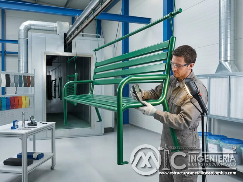 Pruebas de Resistencia al Desgaste y al Rayado de Pintura en Polvo en Áreas de Juego con pintura en polvo electrostática aplicada sobre piezas metálicas en Bogotá, Colombia. Montajes, Ingeniería y Construcción. MIC SAS.