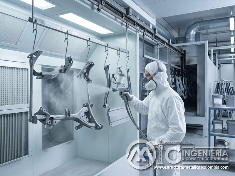 Resistencia a corrosión en aplicaciones automotrices con pintura epoxi y poliéster sobre metal en Bogotá, Colombia. Montajes, Ingeniería y Construcción. MIC SAS.