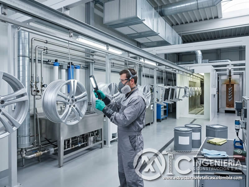 Propiedades clave de pintura en polvo para industria automotriz sobre piezas metálicas de alto desempeño en Bogotá, Colombia. Montajes, Ingeniería y Construcción. MIC SAS.