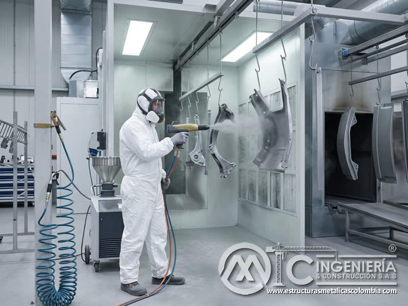 Pruebas de resistencia a la luz para pintura en polvo en industria automotriz sobre superficies metálicas en Bogotá, Colombia. Montajes, Ingeniería y Construcción. MIC SAS.