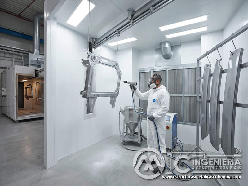 Regulaciones de seguridad y ambientales para uso de pintura en polvo en industria automotriz en Bogotá, Colombia. Montajes, Ingeniería y Construcción. MIC SAS.