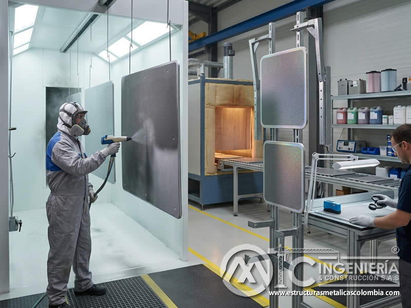 Ventajas de pintura en polvo antideslizante para marcas viales con textura resistente y segura en Bogotá, Colombia. Montajes, Ingeniería y Construcción. MIC SAS.
