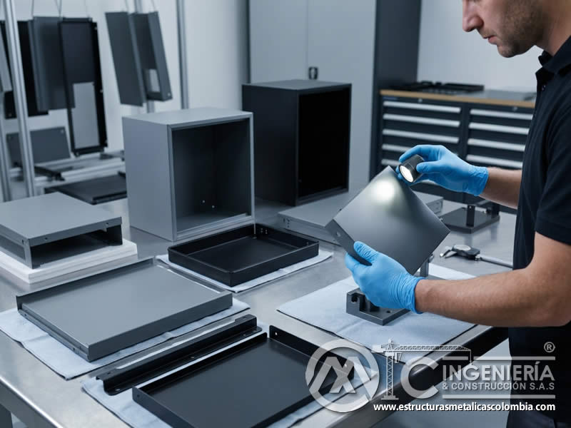 Vida útil de pintura en polvo en componentes electrónicos con evaluación de durabilidad, adherencia y estabilidad eléctrica en Bogotá, Colombia. Montajes, Ingeniería y Construcción. MIC SAS.