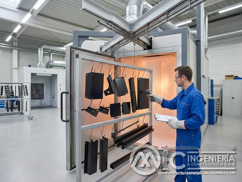 Evaluación de la Resistencia a Altas Temperaturas de la Pintura en Polvo para Escapes y Sistemas de Calefacción con pintura en polvo electrostática aplicada sobre piezas metálicas en Bogotá, Colombia. Montajes, Ingeniería y Construcción. MIC SAS.