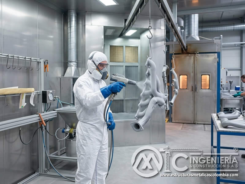 Importancia de la Resistencia a Altas Temperaturas en Pintura en Polvo para Escapes de Vehículos y Sistemas de Calefacción con pintura en polvo electrostática aplicada sobre piezas metálicas en Bogotá, Colombia. Montajes, Ingeniería y Construcción. MIC SAS.