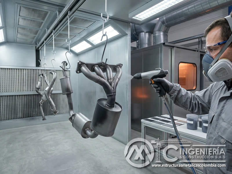 Importancia de la Uniformidad del Recubrimiento en Aplicaciones de Alta Temperatura y Cómo se Logra con Pintura en Polvo con pintura en polvo electrostática aplicada sobre piezas metálicas en Bogotá, Colombia. Montajes, Ingeniería y Construcción. MIC SAS.